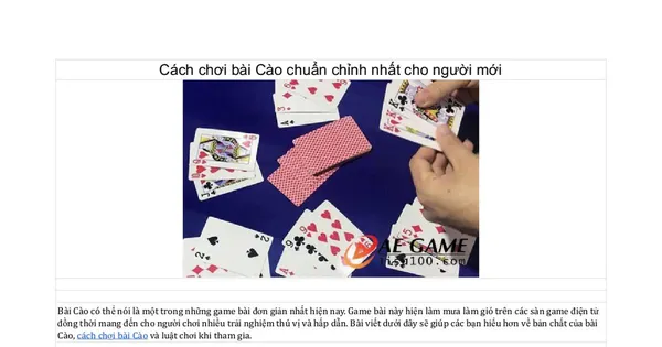 game bài cào - Đánh bài Online